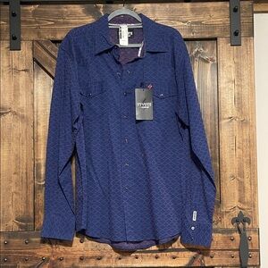 Cinch Men's Blue Diamond Pattern Shirt